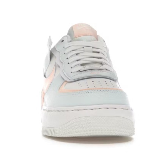 Nike Air Force 1 Low Shadow Green White and Pink Sneakers Size 10.5 - Picture 4 of 9